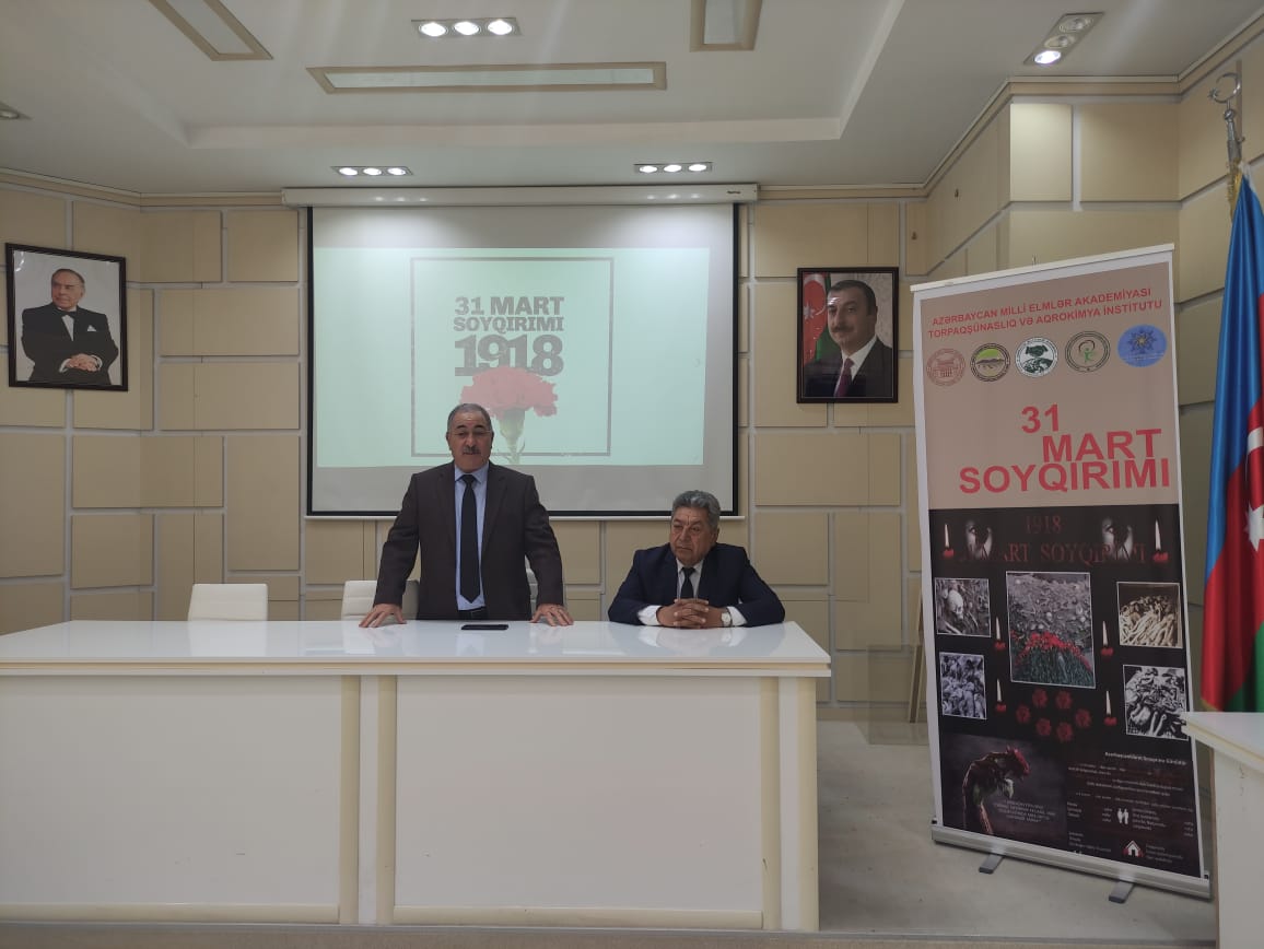A commemorative event on the March 31 Genocide was held at the Institute of Soil Science and Agrochemistry.