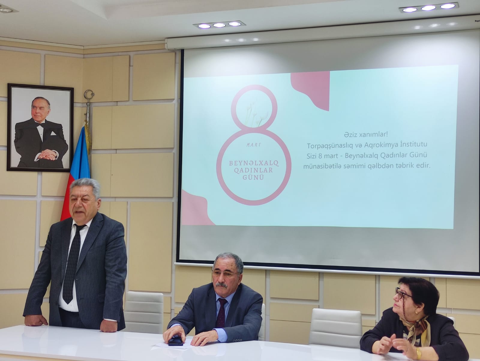 The  event was held on March 8 - International Women's Day at the Institute of Soil Science and Agrochemistry of the Ministry of Science and Education of the Republic of Azerbaijan.