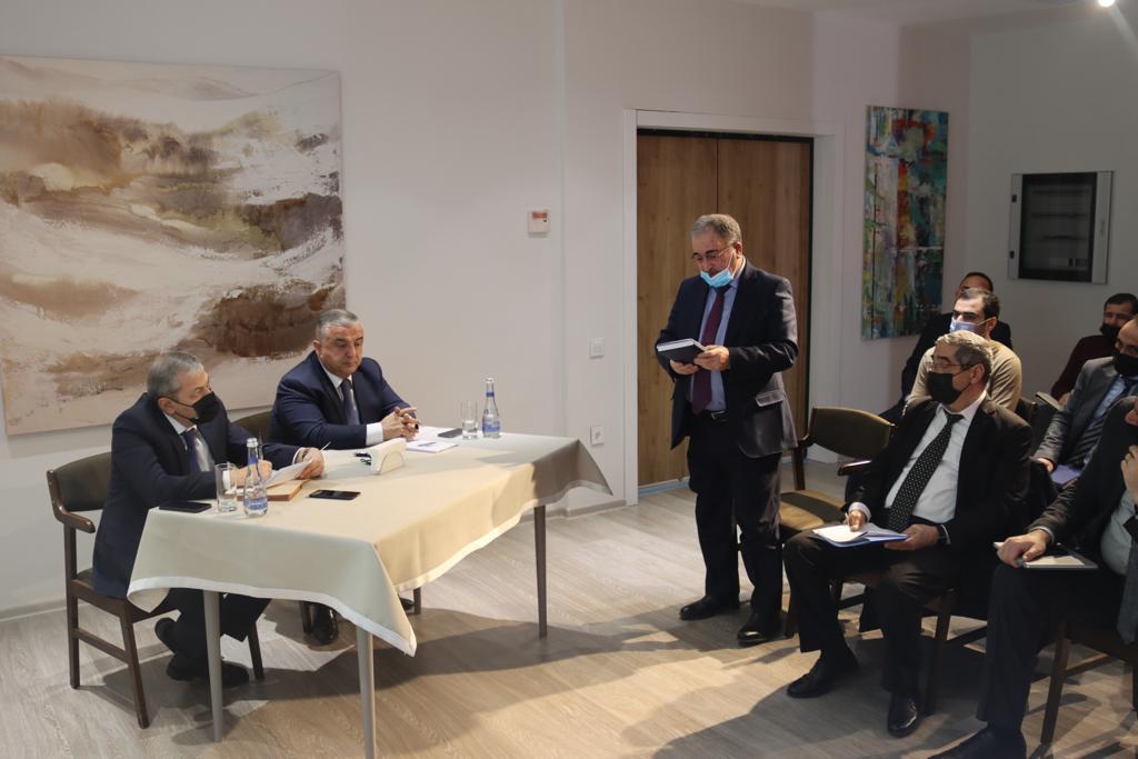 Corresponding member of ANAS, professor Alovsat Guliyev attended the event dedicated to drinking water supply of Shusha city.