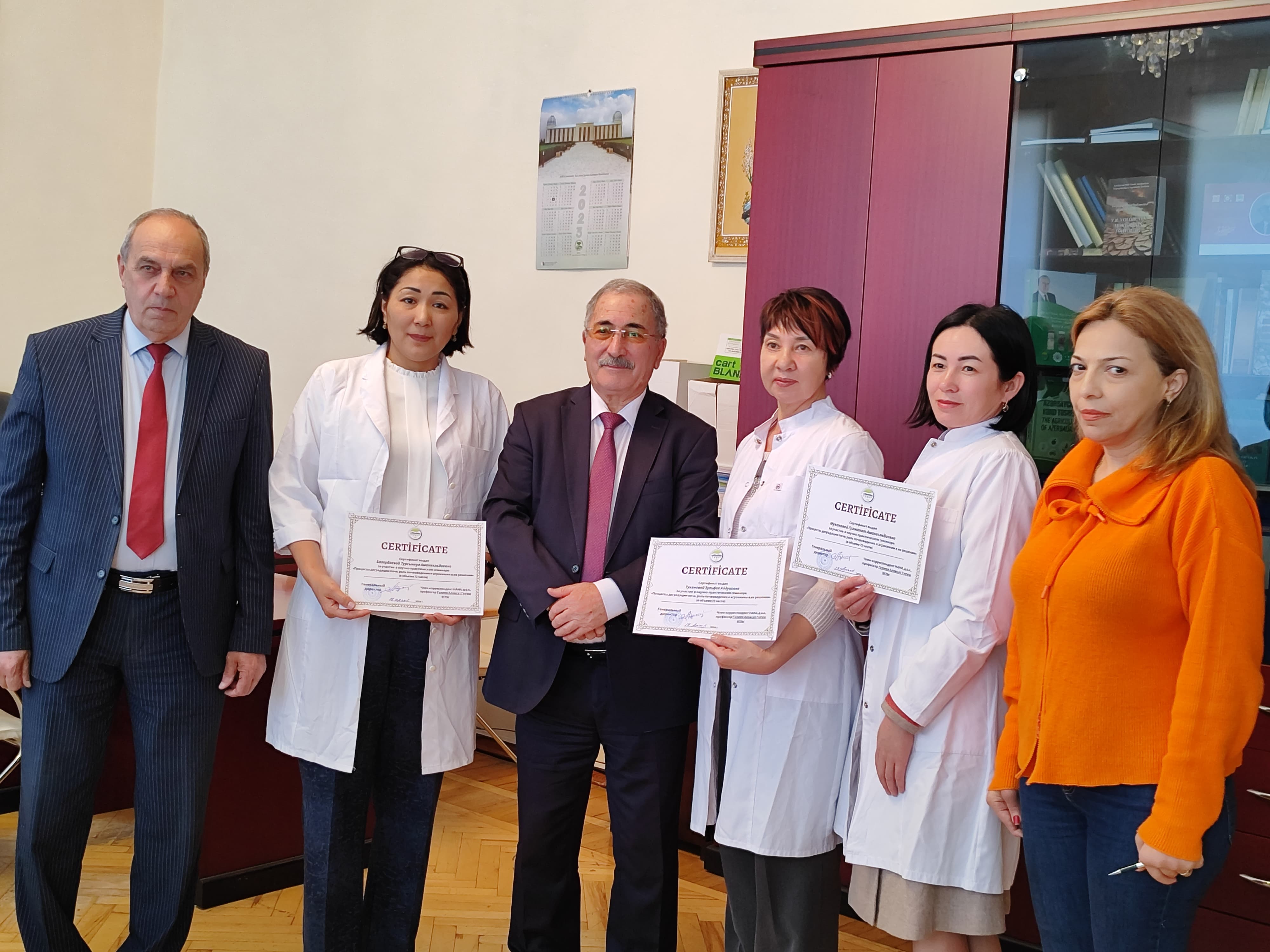 Scientists of Kazakhstan National Agrarian University and Kazakhstan National Agrarian Research University visited the Institute of Soil Science and Agrochemistry of the Ministry of Science and Education of the Republic of Azerbaijan.