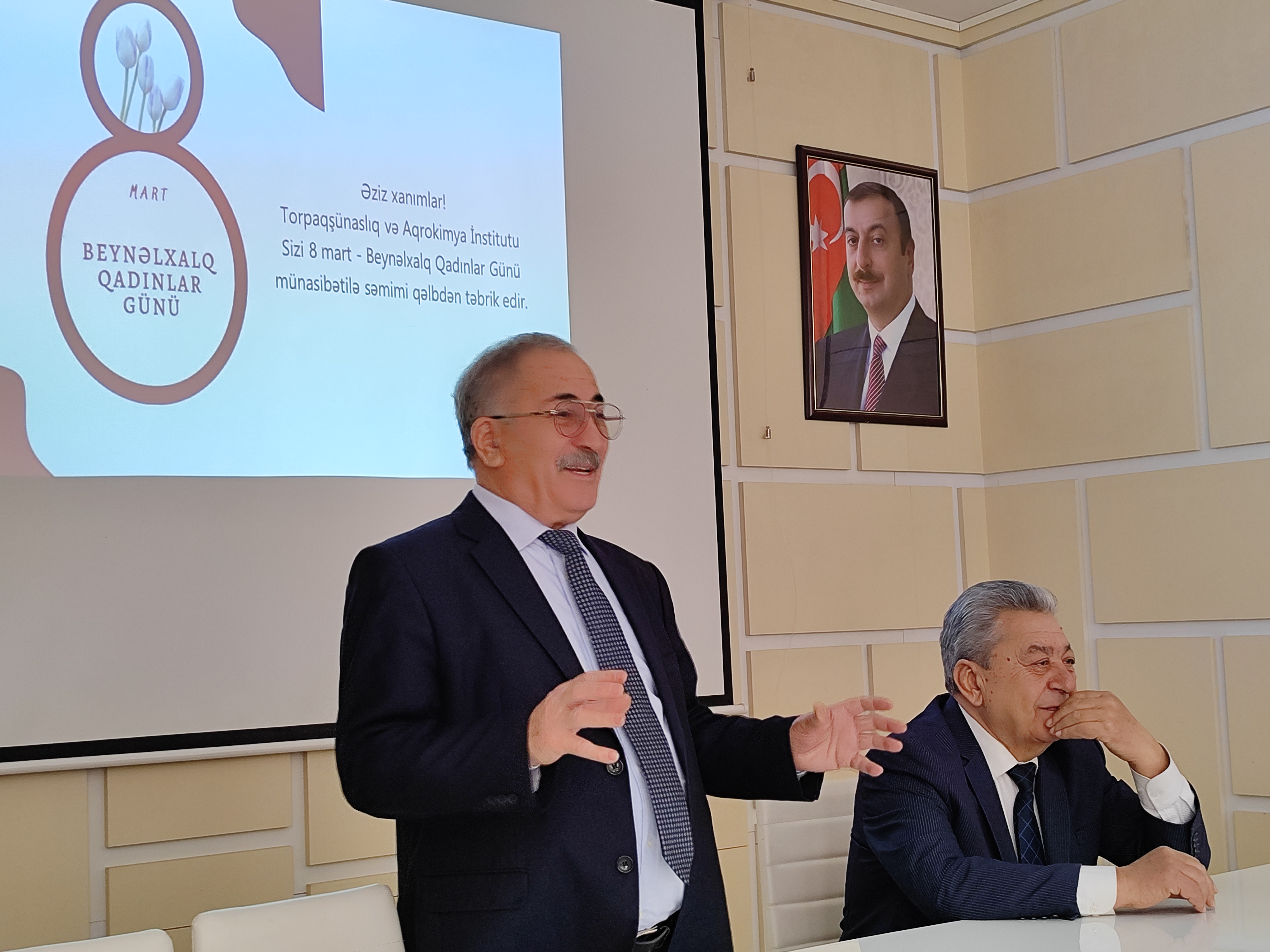 An event was held at the Institute of Soil Science and Agrochemistry of the Ministry of Science and Education of the Republic of Azerbaijan on the occasion of March 8 - International Women's Day.
