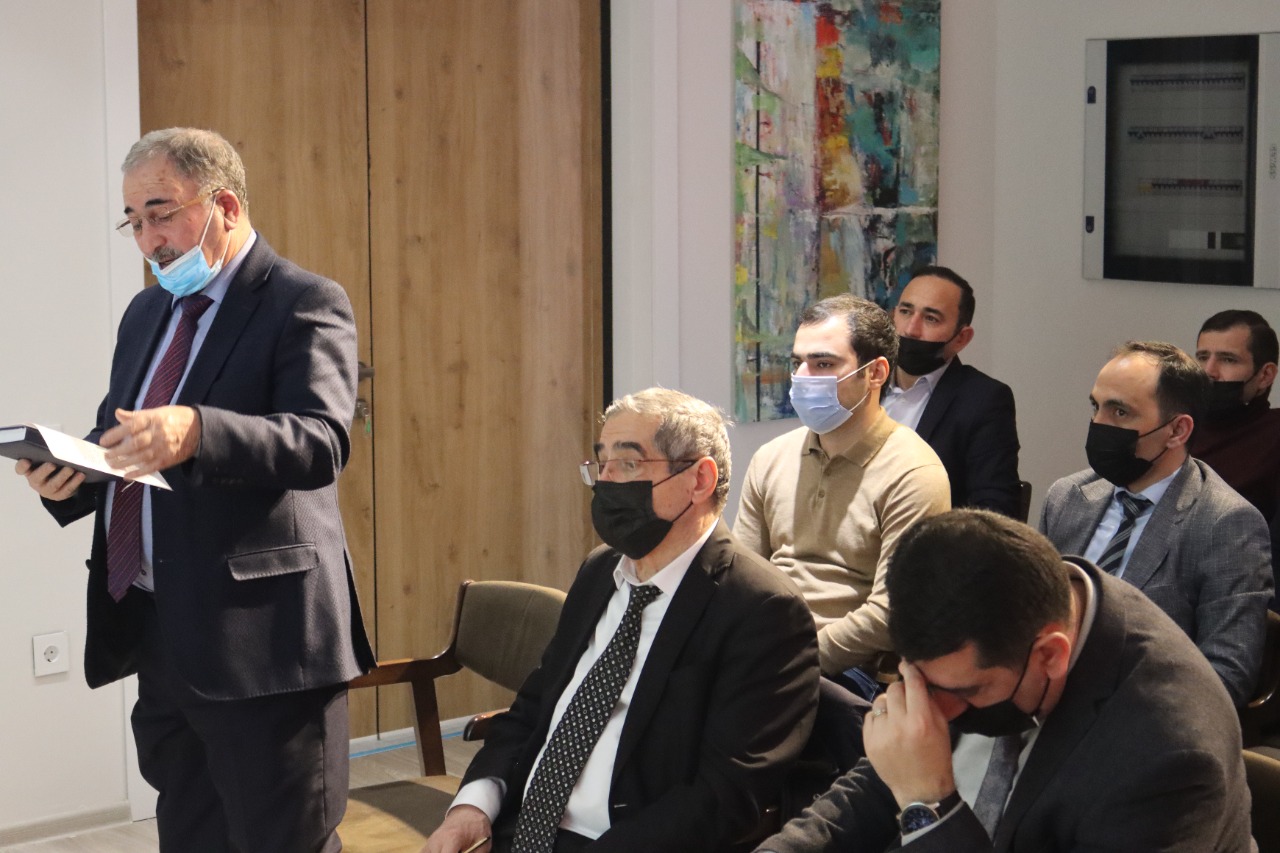 Corresponding member of ANAS, professor Alovsat Guliyev attended the event dedicated to drinking water supply of Shusha city.