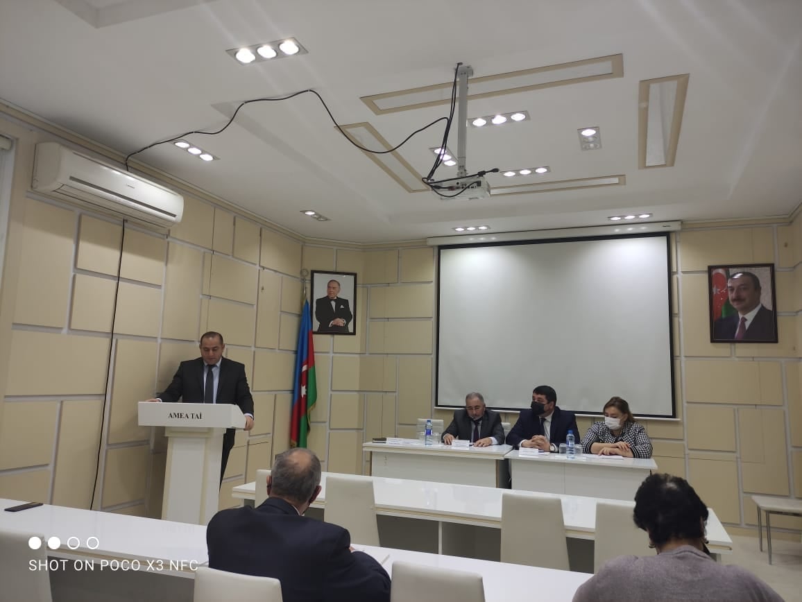A report-election meeting of the first New Azerbaijan Party Territorial Party organization was held at the Institute of Soil Science and Agrochemistry of ANAS.