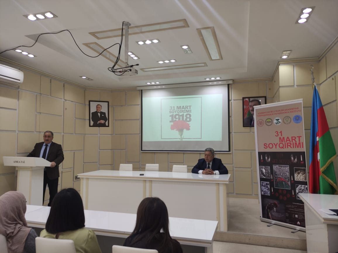 A commemorative event on the March 31 Genocide was held at the Institute of Soil Science and Agrochemistry.